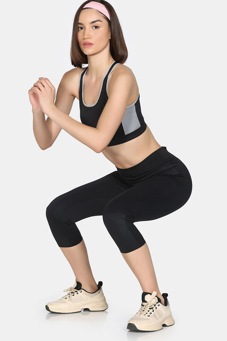 Zelocity Quick Dry 3/4Th Training Leggings- Jet Black — image 6